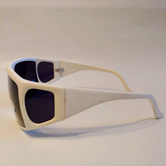 (NWT) Vintage 90's Wrap Around Sun Shield Sport Sunglass (M.White) - Picture 2 of 4